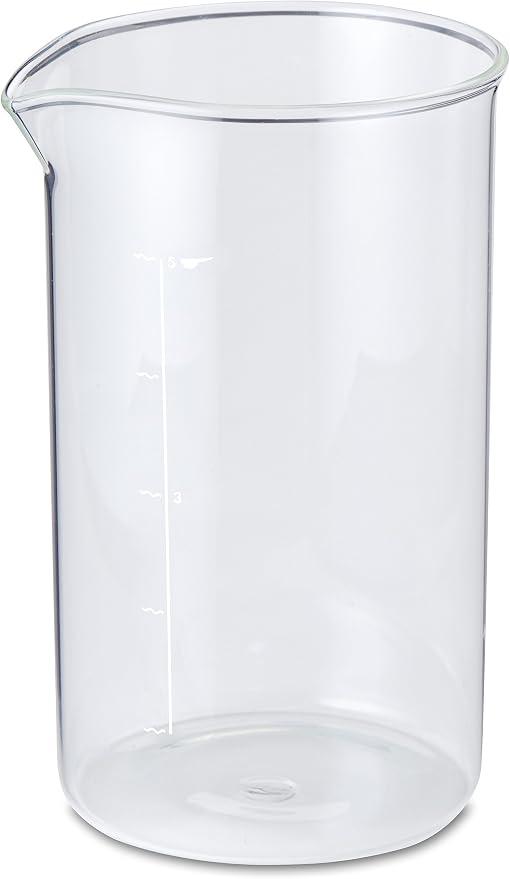 Aerolatte Universal Borosilicate Glass Replacement Carafe For French Press Coffee Makers, 5-Cup, 20-Ounce Capacity (20 oz, 600 ml)