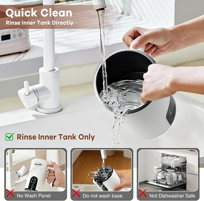 4-in-1 Electric Milk Frother Foam Maker for Latte, Cappuccino, Coffee Lover | 11.8oz Quiet One-Touch Operation Electric Milk Steamer 120s Fast Frothing for Hot/Cold Froth, Morning Coffee Routine, White