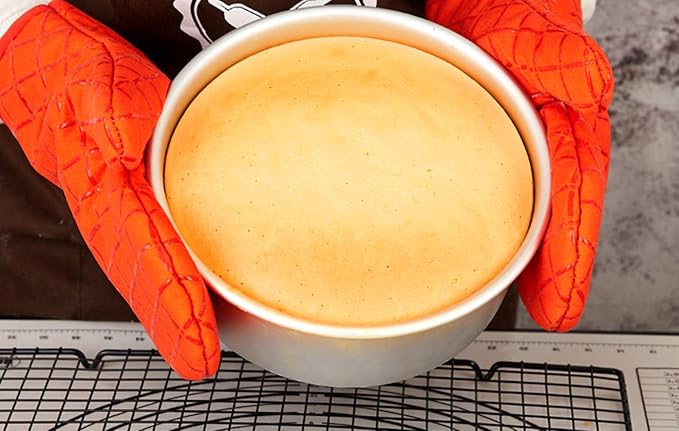 Tosnail 2 Pack 8-Inch Aluminum Round Cake Pan with Removable Bottom