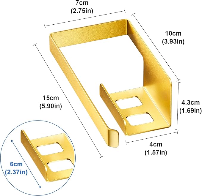Sponge and Dish Cloth Holder for Kitchen Sink, 2 in 1 Adhesive Sink Dish Sponge Holder, Sinks Caddy Organizer Rack for Storage Sponges Scrubber Glove and Brush, Gold