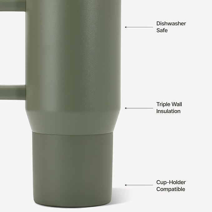 HydroJug Coffee Traveler 20oz Ceramic-Lined Mug with Handle, Courtyard