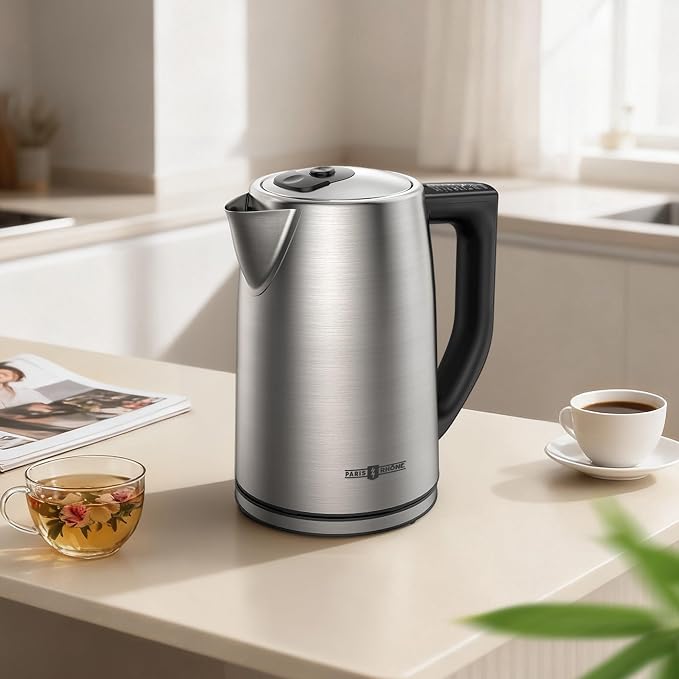 1.7L Electric Tea Kettle, 6 Precise Temperature Presets Stainless Steel Electric Kettle Temperature Control,1500W Fast Boiling Hot Water for Oolong & Green Tea with Strix Control