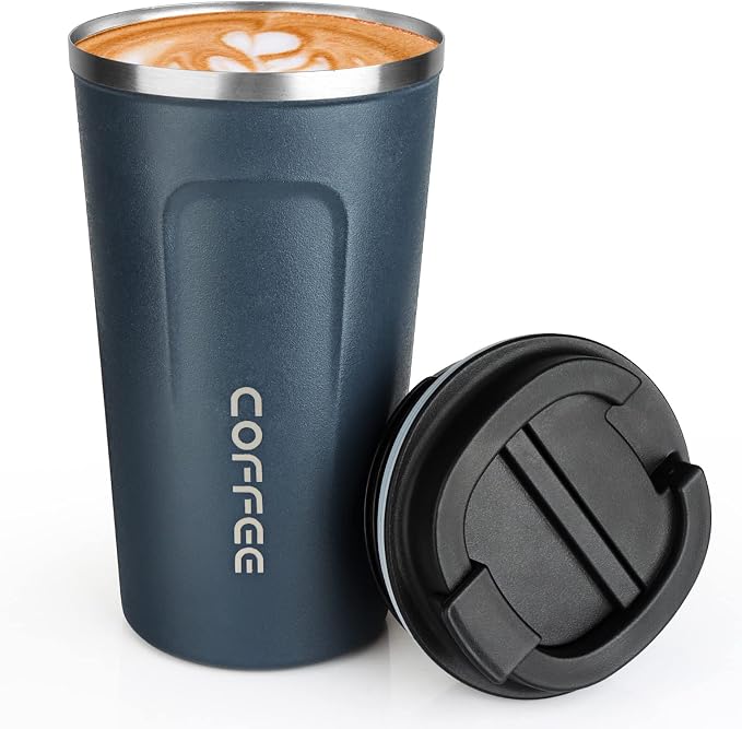 MOMSIV 17oz Travel Coffee Mug, Insulated Coffee Cup with Leakproof Lid | 6-Hour Heat Retention, 360°Leak proof, Vacuum Stainless Steel Double Walled, BPA-free, Reusable And To Go Coffee Mug