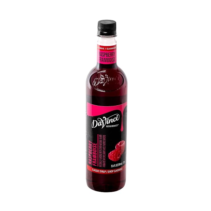 DaVinci Gourmet Classic Raspberry Syrup, Keto-friendly, 25.4 Fluid Ounces (Pack of 4)