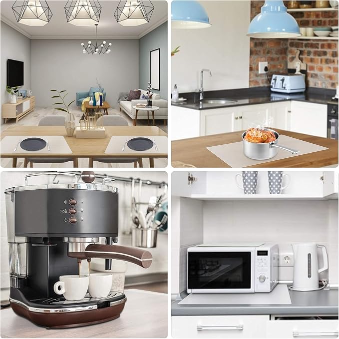 Extra Large Silicone Mats for Countertop, 28" by 20" Multipurpose Mat, Counter Table Protector, Desk Saver Pad, Placemat Nonstick Nonskid Heat-Resistant Pad, Semitransparent