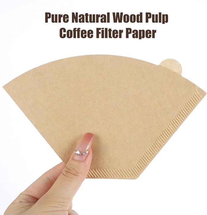 Coffee Filters #2, 200Pcs Unbleached 2 Cone Filters Paper | Natural Wood Pulp, Disposable, Tear Resistant Coffee Filter for Pour Over and Drip Coffee Maker