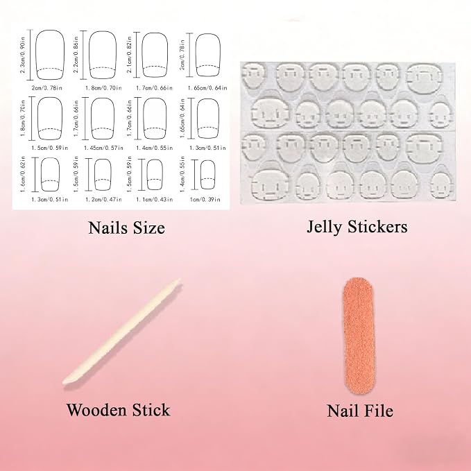 Fall Press on Nails Medium Square Fake Nails with Leaves Glitter Designs Nails Press ons Brown Artificial Nails Autumn Stick on Nails for Women 24 Pcs