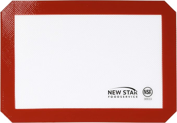 New Star Foodservice Commercial Grade Silicone Baking Mat Non-Stick Pan Liner, 8 x 12 Inch (Quarter Size)
