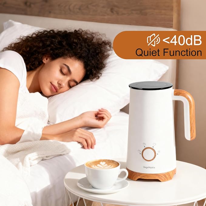 Milk Frother, Electric Milk Frother and Steamer 400W | Automatic Warm and Cold Foam Maker and Milk Warmer 4 in 1 with 2 Whisk for Latte, Cappuccino, Macchiato, Hot Chocolate Coffee