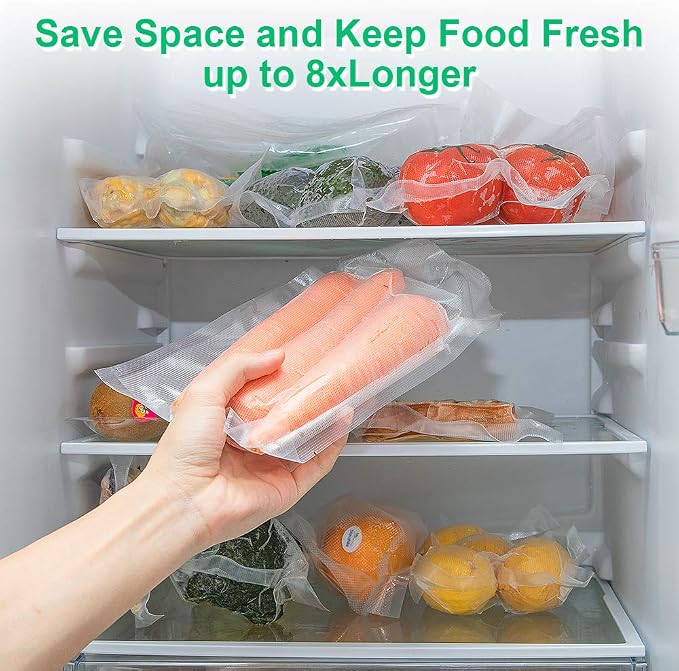 8Pack Vacuum Sealer Rolls with BPA Free,8"&11"x20' 4 Rolls Each