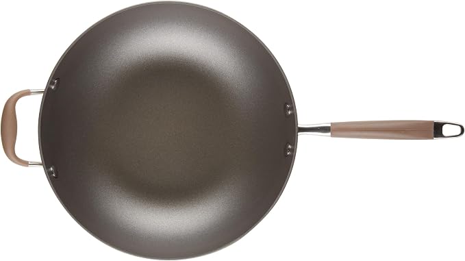 Anolon Advanced Home Hard-Anodized Nonstick Deep Frying Pan with Lid, Saute Pan, 12-Inch, Bronze