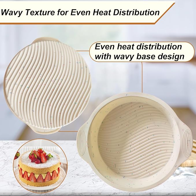10" Silicone Springform Protector, Leakproof Water Bath, White