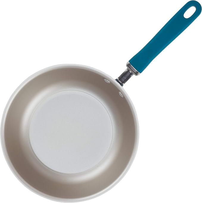 Rachael Ray Create Delicious Nonstick Saute/All Purpose Pan with Lid, 3 Quart - Teal Shimmer, teal shimmer blue