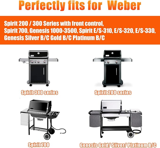 for Weber Drip Pan Replacement 93305 Catch Pan for Weber with 20-Pack 6415 Foil Grease Tray Liners | Grease Catcher for Weber Genesis & Spirit Grills Silver/Gold/Platinum1000-5500 Summit Grills