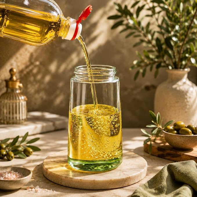 Oil Sprayer for Cooking, 16oz/470ml 2-in-1 Glass Olive Oil Dispenser