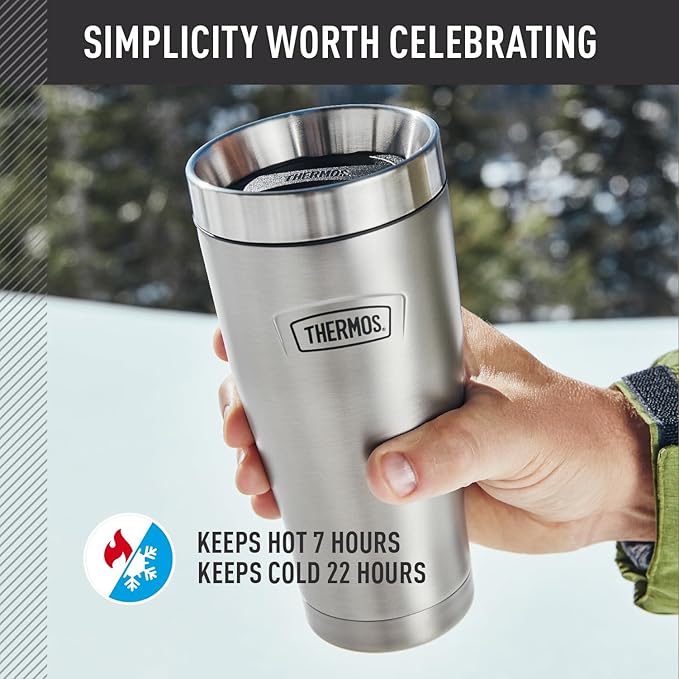 THERMOS ICON SERIES, Stainless Steel Tumbler, Saddle, 16 oz | BPA Free Material