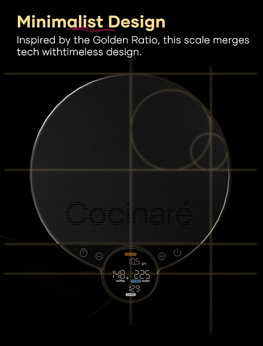 Balance Lite Smart Coffee Scale with Timer, 3kg/0.1g Precision Digital Scale for Pour-Over, Espresso & Drip, 3 Brewing Modes (Assist, Weigh, Competition), Adjustable Ratios & Flow Rate, White