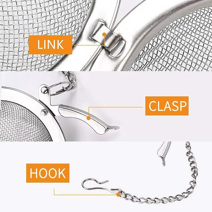 2pcs Stainless Steel Mesh Tea Ball 2.1 Inch Tea Strainers | Teas Infuser Strainer Filters for Teas