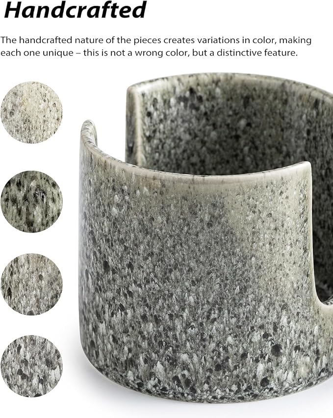 Zoeeker Kitchen Sponge Holder, Ceramic Dish Sponge Holder Scrubby Daddy | Cute Sink Caddy Dish Brush Drying Rack Scouring Pad Holder for Bathroom Countertop, Farmhouse Kitchen Decor, Special Gray