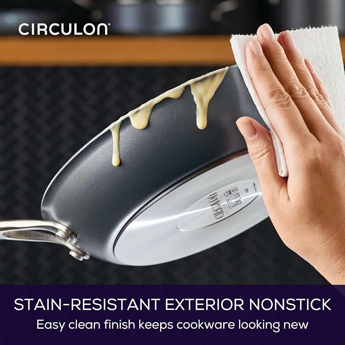Circulon A1 Series with ScratchDefense Nonstick Induction Frying Pan, 10-Inch, Fry Pan, Graphite
