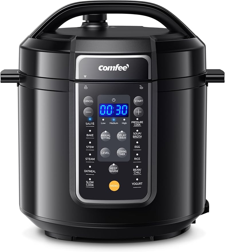 COMFEE' 12-in-1 Electric Pressure Cooker, 6 Quarts, Nonstick Pot