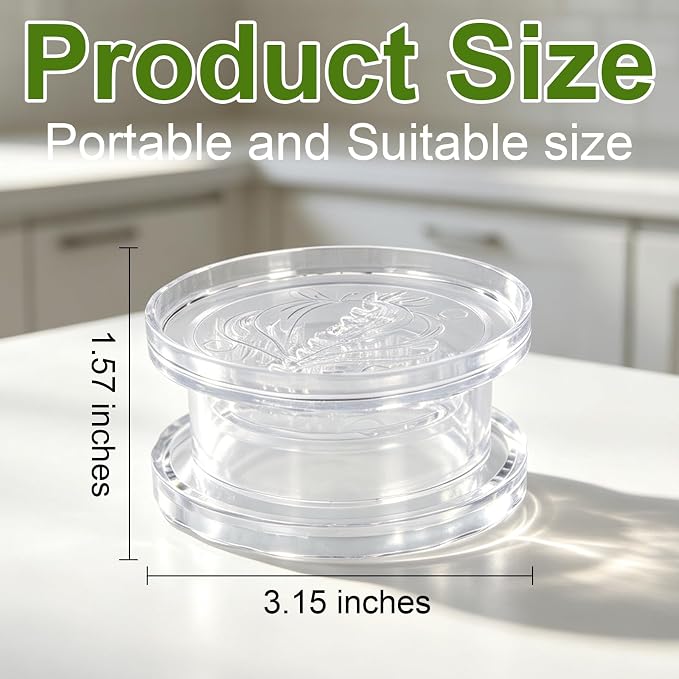 2PCS Clear Manual Garlic Twister and Ginger Mincer Tool,Manual Garlic Twister and Mincer for Garlics, Onion, Ginger, Herbs, Nuts, Impact Resistant Kitchen Gadget & Home Accessory