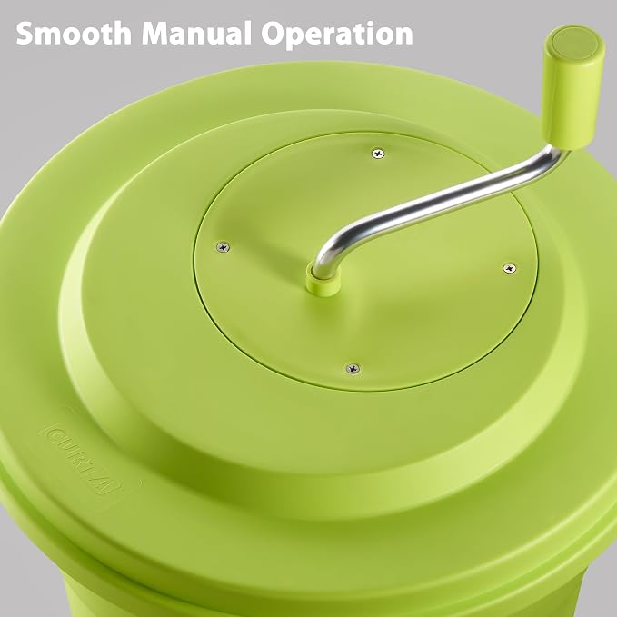 20 Quart (5 Gallon) Commercial Salad Spinner, Heawy Duty Manual Lettuce Dryer with Built-in Drain Hose, Large Vegetable Washer Holds 7 Lettuce Heads for Restaurant Kitchen Prep