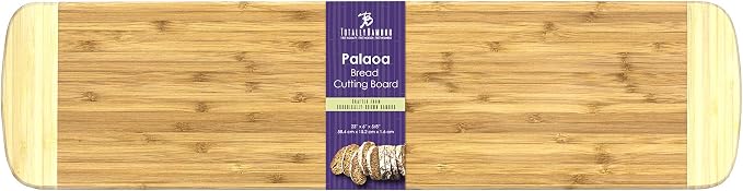 Totally Bamboo Palaoa Bread Serving & Cutting Board, Great for Charcuterie and Appetizer Spreads, 23" x 6"