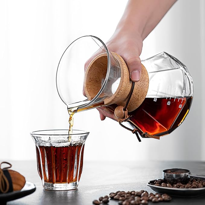 Pour Over Coffee Maker Set – 40oz Gooseneck Kettle with Thermometer, Coffee Grinder & 20oz Drip Coffee Maker – Stainless Steel Pour Over Coffee Set