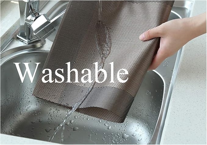 Vinyl Placemats Heat-Resistant Table Mats Washable Easy Clean Plastic Placemats for Dining Table Set of 6 (Brown)