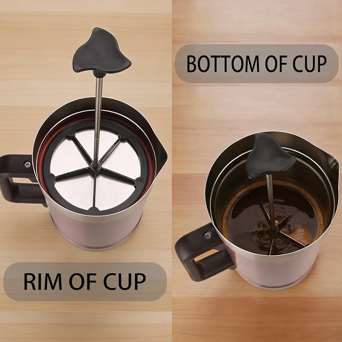 2-Pack Silicone French Press Coffee Makers compatible with Stanley Classic Stay-Hot French Press Coffee Maker 48 oz , french press coffee maker for Stanley Camping Stoves ,coffe press (Black, 2)