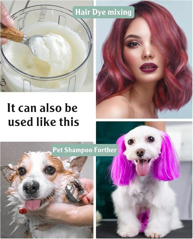 MIGECON Stand Mixer Electric Kitchen Mixer 900ml Egg Electric Whisk, White | Hands-Free Shampoo Frother, Rechargeable Egg Beater for Cake Baking, Milk Frother, One-Click Operation