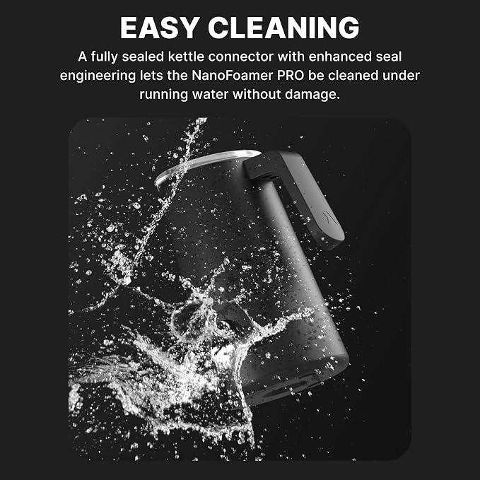 Subminimal NanoFoamer Pro Gen-2 Milk Frother - Handsfree Milk Foamer | US plug type, for dairy & plant-based milk, IPX-5 splash-resistant, 0.4mm impeller adjuster, heats milk up to 158F