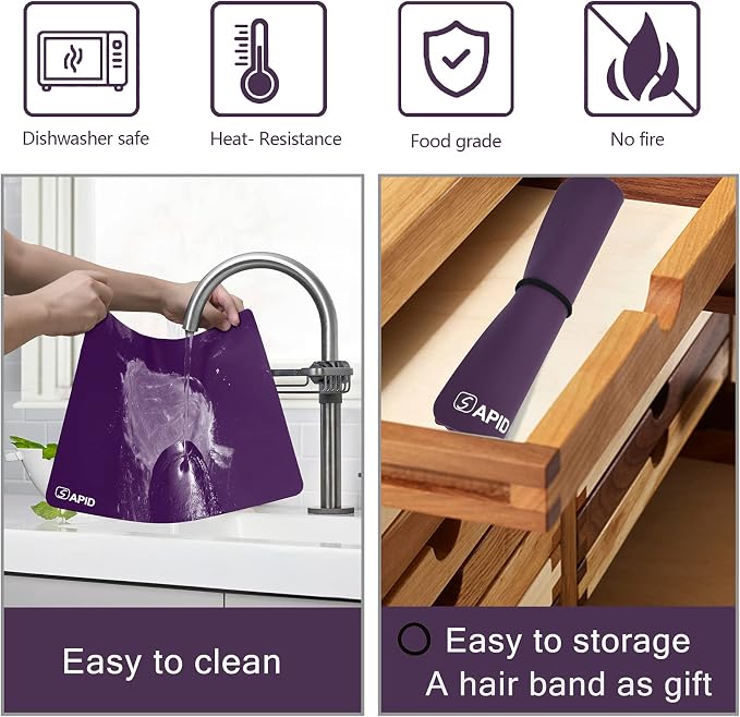 Sapid Large Silicone Sheet for Crafts Silicone Mat for Resin Art Painting | Extra Thick Jewelry Casting Mats, Nonstick Nonslip for Epoxy Resin, Art Painting, Heat-Resistant Counter Mat 20"x27.9" Purple