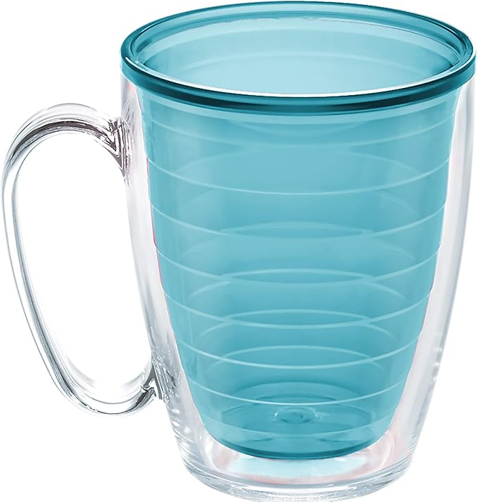 Tervis Clear & Colorful Tabletop - Bayou View Collection Made in USA Double Walled Insulated Tumbler Travel Cup Keeps Drinks Cold & Hot, 16oz Mug - 4pk, Assorted Pastels | Made in USA, Double-wall Insulated, Coffee & Matcha Stays Hot, Shatterproof, BPA...
