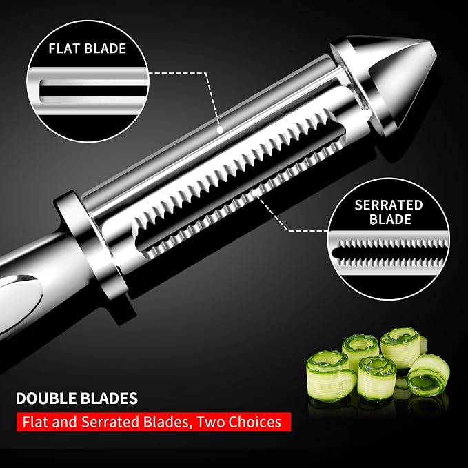 MAD SHARK Vegetable Peeler, Potato Peelers, I-Shaped Ultra Sharp Stainless Steel Blades Peelers, Orange Peeler for Kitchen, Veggie, Fruit, Garlic, Carrot, Apple Peeling