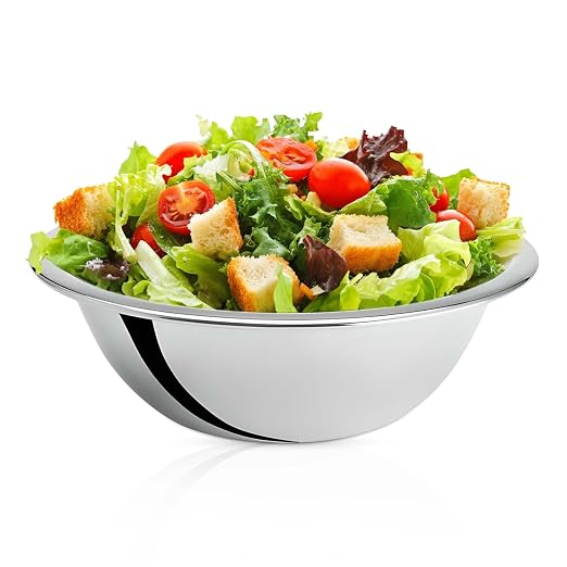 OCS Parts 1.5 Quart Mixing Bowl | 8-Inch Stainless Steel Professional Grade Flat Base Mixing Bowls for Home and Commercial Kitchens | Dishwasher Safe