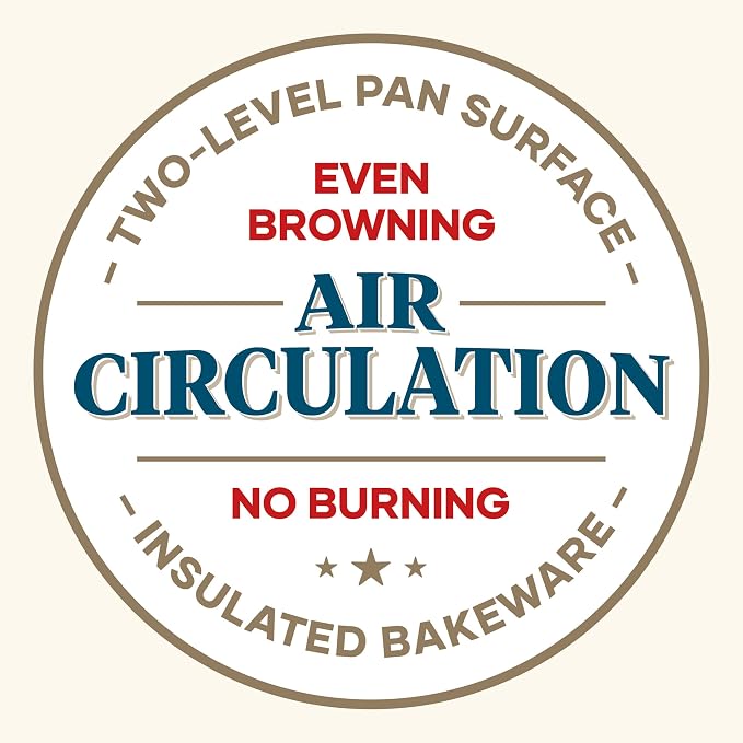 Farberware Golden Bake Nonstick Round Cake Pan Set, 2-Piece | Insulated Non Stick Round Cake Pan Set, Oven Safe to 450°F, Easy Release, Dishwasher Safe, in Gray