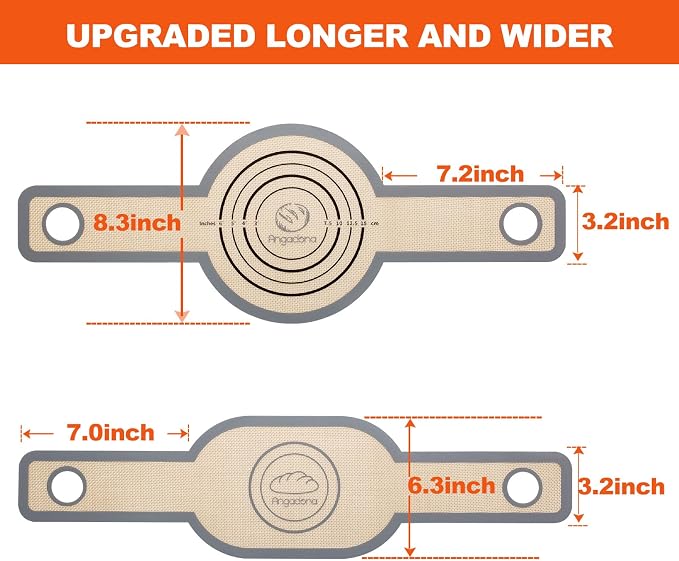 Silicone Bread Sling Oval and Round - Non-Stick & Easy Clean Reusable Oval Silicone Baking Mat for dutch oven. With Long Handles Sourdough Bread Baking mat tools supplier Liner (Gray)