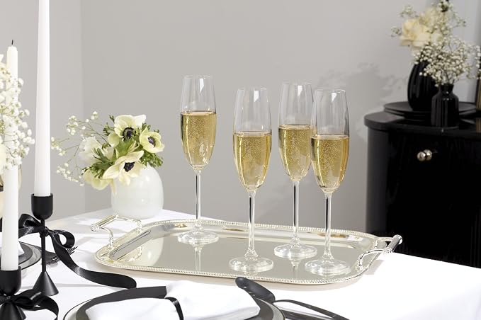 Reed & Barton Silverplate Rectangular Serving Tray, Coffee Table Decor | mirror finish, hand wash only | handles for easy carrying | 13 x 16.25 inch, elegant entertaining | 0.25 inch