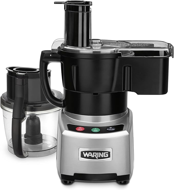 Waring Food Processor with 4-Quart Capacity & Continuous-Feed | 4-Quart Capacity, 2 Horsepower Motor, Continuous-Feed Food Processor