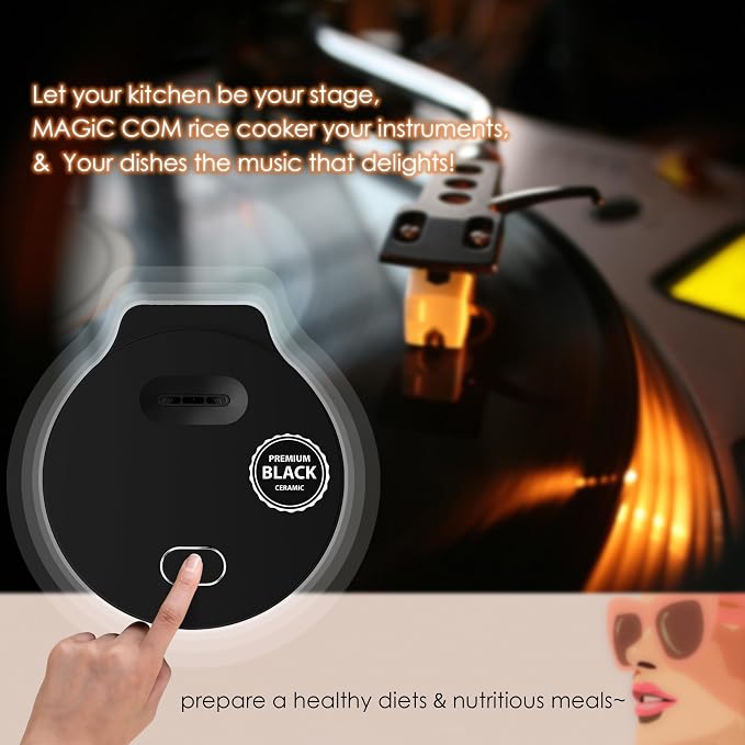 MAGiC COM Rice Cooker 4 Cup Uncooked/ 8 Cup Cooked, Digital Display with Warmer, Small Rice Maker & Multiple Settings, 24H Delay Timer, Automatic Keep Warm, Nonstick Inner Pot, Arrocera Eléctrica