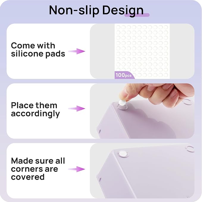 Vtopmart 25 Pack Plastic Drawer Organizers with Non-slip Rubber Pads | 4-Size Versatile Makeup Organizer, Storage Containers Small Bins for Makeup, Jewelries, Bedroom, Kitchen Utensils and Office