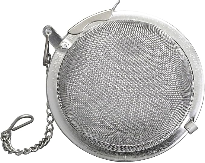 HIC Kitchen Jumbo Mesh Ball Tea Infuser, 18/8 Stainless Steel, For Loose Leaf Tea and Mulling Spices, 3-Inch