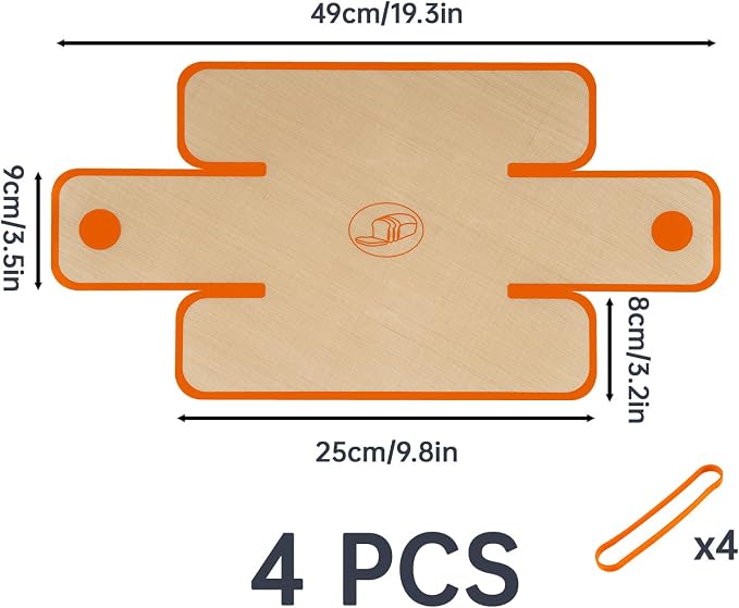 NiHome Silicone Bread Sling, Nonstick Reusable Loaf Pan Liner, Orange Edges | Eco-Friendly Fits 9x5, 9.5x5, 10x5 Inch Bakeware, Dishwasher Safe, Clever Folded Corners Prevent Batter Leakage