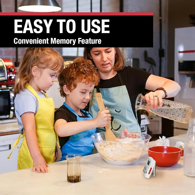 CDN Multi-Task Timer & Clock | Counts Up & Down, 24 Hours by Hours, Minutes & Seconds, Memory, Clock, Stopwatch, Stand, Hang, Magnet Mounting - TM8