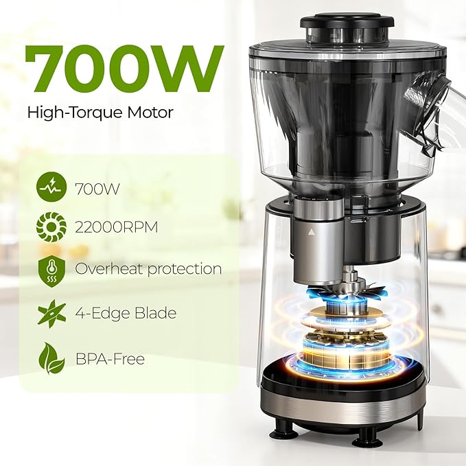 QIBOX 2-in-1 Snow Cone Machine & Smoothie Blender | 700W Electric Ice Shaver for Home Kitchen | Perfect for Kids' Birthday Parties, Summer BBQs & Daily Breakfast Smoothies