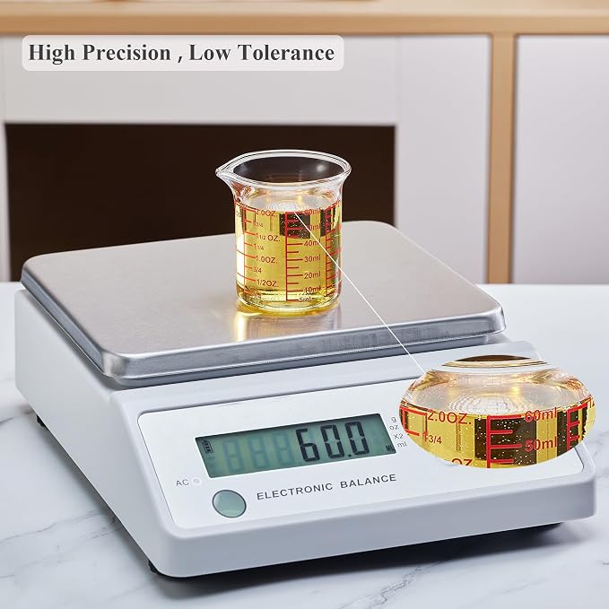 Ackers 4-Piece Glass Measuring Cup Set, Borosilicate Beaker Style Nesting Liquid Measuring Cups