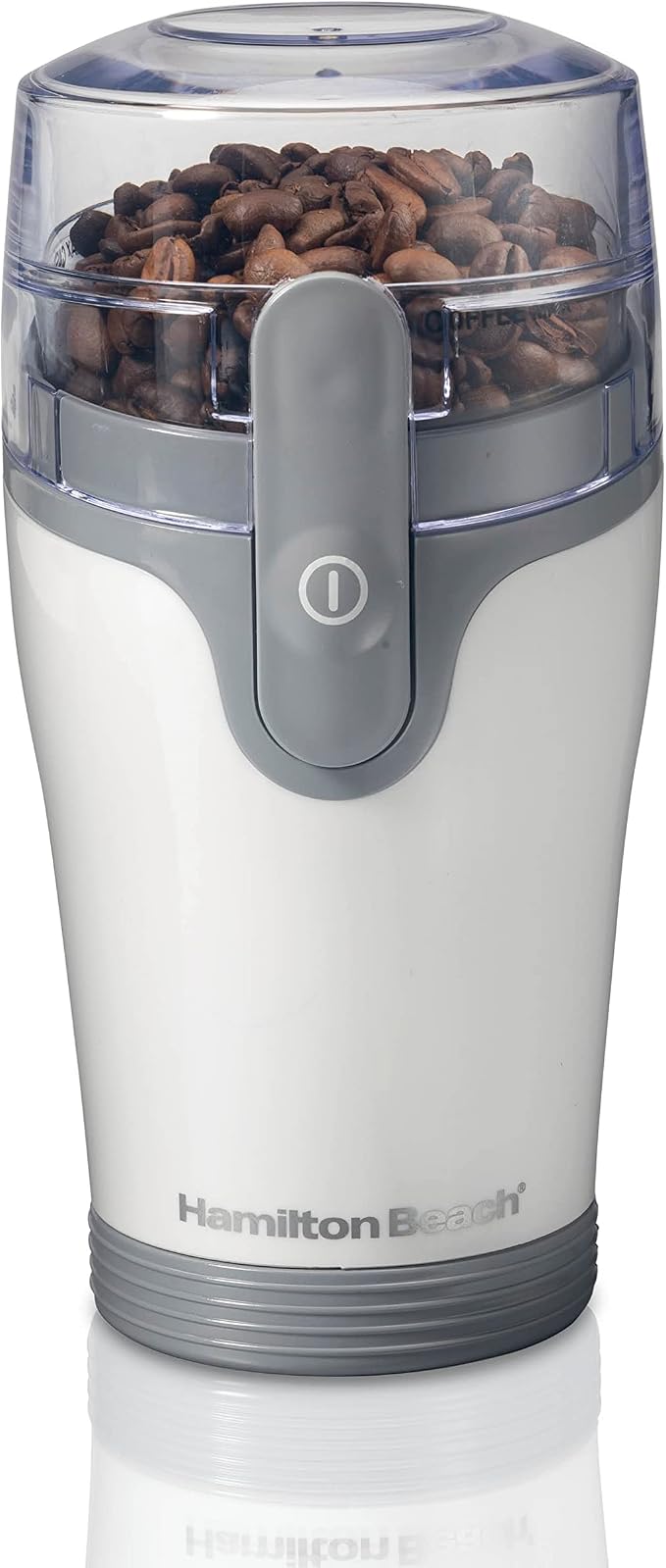 Hamilton Beach Fresh Grind Electric Coffee Grinder For Up To 12 Cups | Grinds Coffee Beans, Spices & More | Stainless Steel Blades | Easy-Clean Removable Chamber | White | 80420