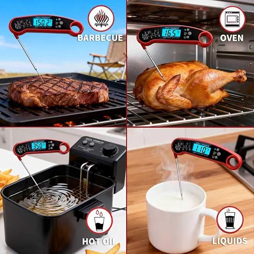 X&E Meat Thermometer Digital – Instant Read Food Thermometer for Cooking & Grilling – Professional Kitchen for Men, Dad & Mom
